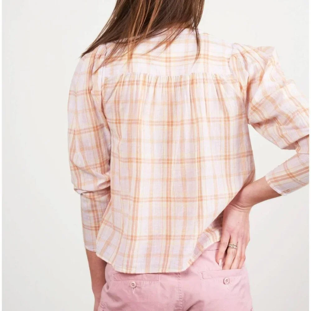 Ulla Johnson Nour High Low Cotton Blouse Pale Lilac 2